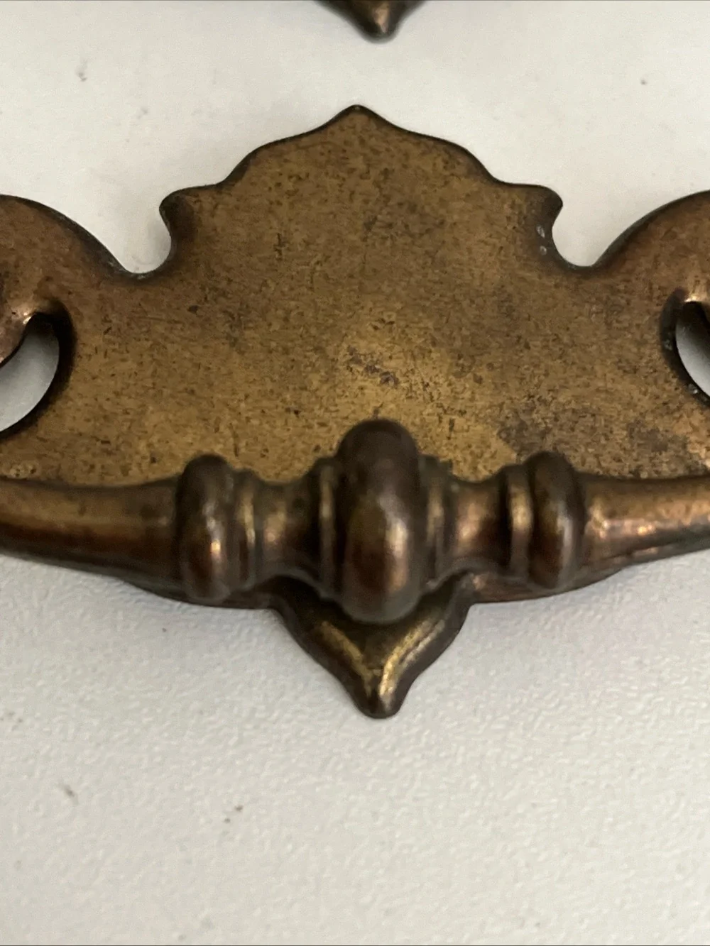 Vintage Brass Bronze Plate Batwing Drawer Pulls Chippendale Style Med Lot of 11